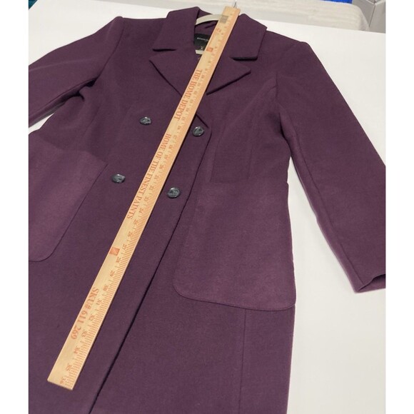 Banana Republic Classic Coat Pinot Noir Double Breasted Medium Petite NWT - Picture 10 of 15